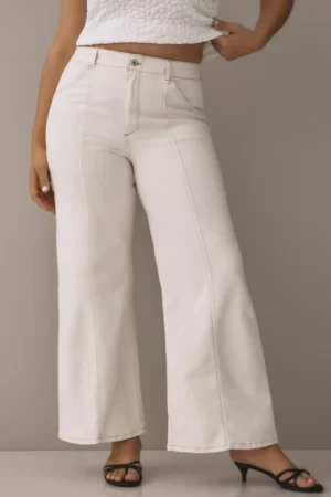 Maeve Delaney Clean-Seamed HR WL Jeans