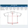 Size chart round neck t-Shirt